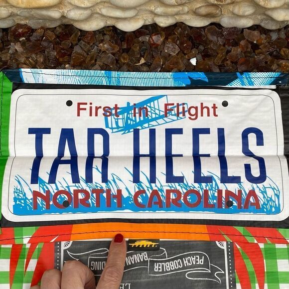 NWT New Trader Joe’s North Carolina NC Tote Bag Reusable Shopper Tarheels BBQ - Picture 3 of 10